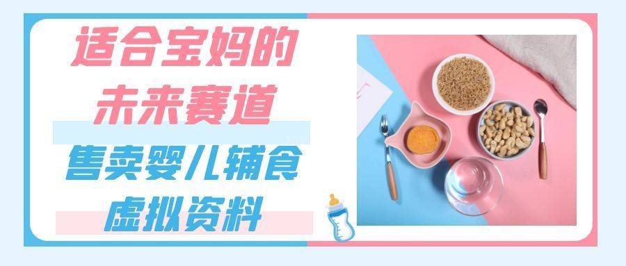 适合宝妈的未来赛道,售卖婴儿辅食虚拟资料,一份9.9-69.9元闭眼赚钱-续财库